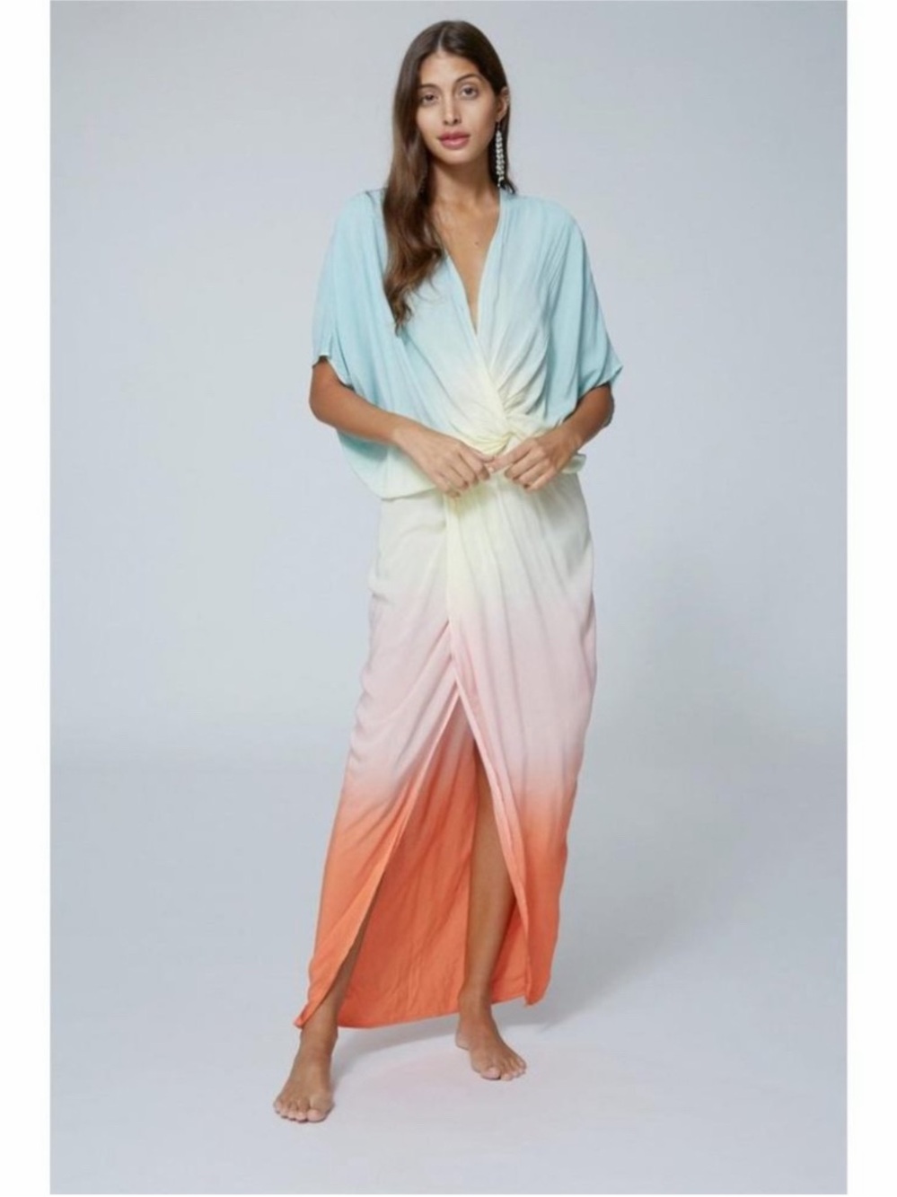 Young Fabulous & Broke Ombré Tie-Dye Siren Maxi Dress Women’s Size M - Picture 11 of 12